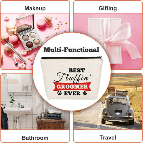 Thank You Gift Dog Groomer Gift for Women Pet Groomer Gift for Dog Stylist Makeup Bag Dog Hairdresser Cosmetic Bag Dog Groomer Gift for Dog Groomi...