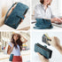 Samsung Galaxy A15 5G Wallet Case with Card Holder Kickstand Magnetic Zipper Pocket Lanyard Strap Wristlet,Leather Flip Case Wallet for Samsung Ga...
