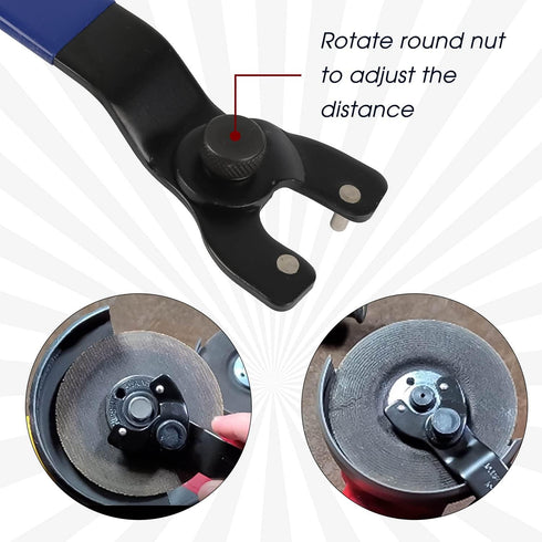 Seentech Upgraded SEWA20 Adjustable Lock-nut Grinder Wrench Compatible with Makita Bosch Milwaukee Angle Grinder Power Tools - Range of 0.5 to 1.2...