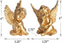 2 Pack Resin Cherubs Gold Angel Statue Figurine, Garden Sleeping Cherub Statue Sculpture Indoor Outdoor Home Decoration, Cute Adorable Angle Sculp...