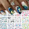 12 Sheets Marble Nail Water Transfer Stickers Colorful Marble Patterns Nail Design Nail Art Stickers Irregular Wave Geometry Line Sliders Nail Dec...