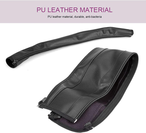 Baby Stroller Handle Cover, Leather Pram Foam Armrest Covers Universal Bumper Pushchair Handlebar Sleeve Removable Grip Bar Replacement Accessorie...