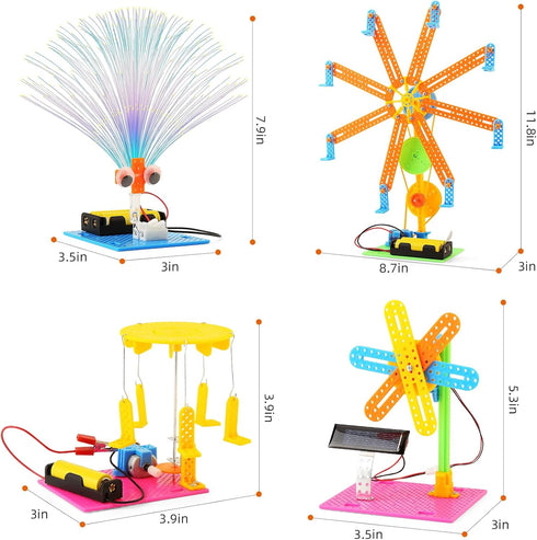 STEM Kit for Girls, Kids Crafts 8-12 Boys, Science Projects Activities Electronic Building Kits 6-8, 4-in-1 Craft Sets for Girl Engineering Toys, ...