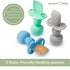 UpwardBaby Silicone Baby Spoons - Self Feeding for 6+ Months - Baby Led Weaning Supplies - BPA Free, Chewable Infant Toddler Utensils with Anti Ch...