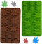Silicone Leaf Mold, Gummy, For Muffins Cookie Chocolate Fondant Greenery Candy Polymer Clay Edible 1 Green and 1 Brown, 2 Molds (Candy Leaf)...