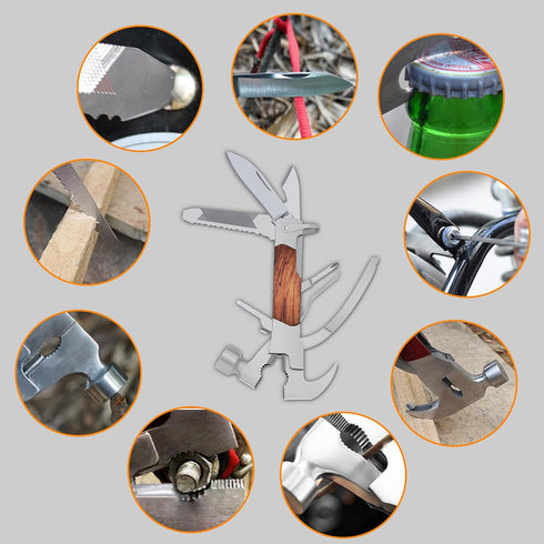 Gifts for Dad Hammer Multitool 14 in 1 from Daughter Son Fathers Day, Unique Birthday Ideas Gift for Husbands Him Men, Cool Gadget Christmas Stock...