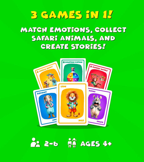 Fun Animal Card Game for Kids Ages 4+, 2-6 Players, Boosts Emotional Learning Skills!...