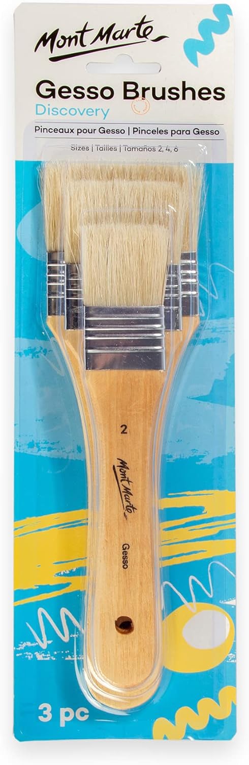 Mont Marte Gesso Brushes Sizes 2.4.6...