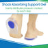 Heel Cups for Heel Pain Relief (3 Pairs) - Gel Cushion Inserts for Heel Spur, Achilles Tendonitis, Plantar Fasciitis - Insole Pads for Shoes Women...