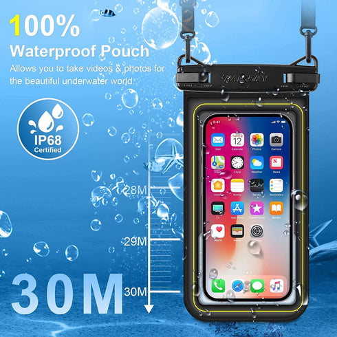 Floating Waterproof Phone Pouch Detachable Lanyard IPX8 Universal Waterproof Phone Case Underwater Dry Bag Compatible with 15 14 Pro Max 13 Pro 12...