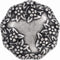 Bezelry 12 Pieces Flower Garland Nonagon Metal Shank Buttons. 20mm (3/4 inch) (Antique Silver)...