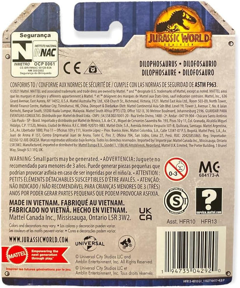 Jurassic World Dominion Uncaged Wild Pop Ups Dinosaur Toys, Collectible Figures, Manually Activated (Dilophosaurus)...