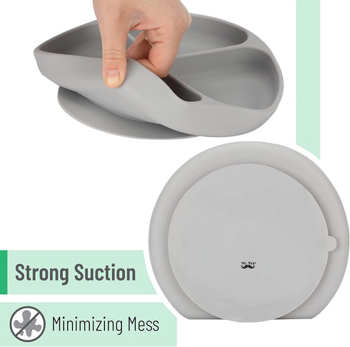 Mr. Pen- Silicone Suction Plates for Toddlers, Baby, Kids, with Suction...