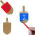 The Dreidel Company Craft-A-Dreidel, Create Your Own Custom Dreidel, Kit Includes 2 Wooden Dreidels, 3 Colors, 1 Brush, 1 Glitter, Fun and Educati...
