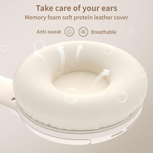 Headphones Wireless Bluetooth 120H Playtime, Over Ear Headphones with Microphone, Lightweight Foldable Wired Headphones with Headphones Case, HiFi...
