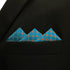 SHLAX&WING Blue Mens Pocket Square Silk Hanky Checkered 12.6 inches Large Size...