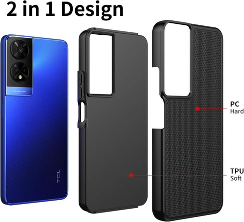 Case for TCL 50 XE 5G / TCL 50 XE Nxtpaper 5G Phone Cover,Military Grade Drop Series, Slim & Tough Phone Case with Port Protection Protective Anti...