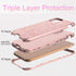Coolwee Glitter Full Protective Case for iPhone 11 Heavy Duty Hybrid 3 in 1 Rugged Shockproof Women Girls Rose Gold for iPhone 11 6.1 inch Shiny B...