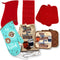 Home Collection Chef-Themed Kitchen Mitts, Pot Holder, & Kitchen Towels Set (Red)...