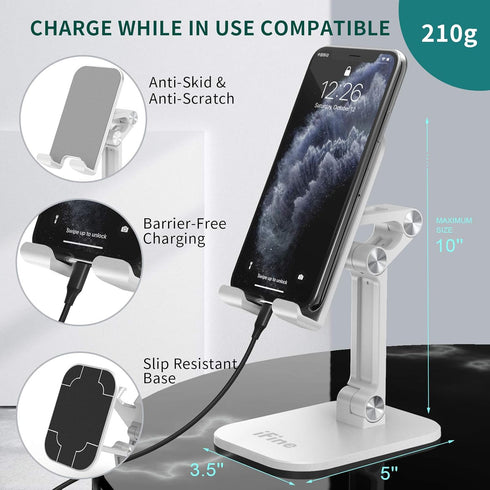 Foldable Adjustable Cell Phone Stand compatible with iPhone 12 and All Smartphones , Heavy Duty Mobile Stand , Tablet Stand Holder , iPad Stand......