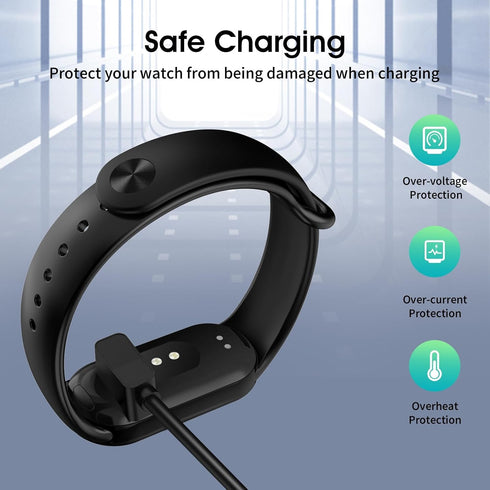 TiMOVO Smartwatch Charger Compatible with XiaoMi Band 8 Pro/Active/Redmi Watch 3 Active, Magnetic USB Charging Cable 3.3ft/1m, Replacement Chargin...