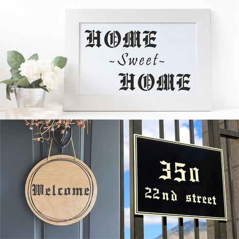 3 Inch Calligraphy Letter Stencils for Painting, 66 PCS Old English Lettering Stencils Reusable Alphabet Stencil Plastic Letters Numbers Templates...