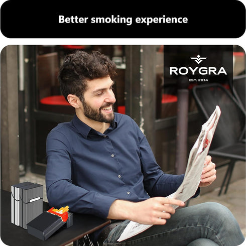 roygra Cigarette Case for 100's Size, 100mm 100S, Aluminum Magnetic 20 Capacity - Set of 3...