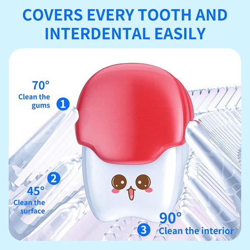 Kids U-Shaped Electric Toothbrush (with 3 Brush Heads), Detachable Toddler Sonic Toothbrush - Autobrush toothbrush for kids aged 8-13?blue?...