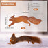 CREATCABIN Metal Rusty Running Squirrel to Screw in Wood Rust Silhouette Squirrel Decor Art Ornament Exquisite Animal Sculpture Tree Stake Decorat...