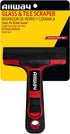 ALLWAY GTS-G Soft-Grip Glass & Tile Scraper with Snap-On Blade Guard, 4"...