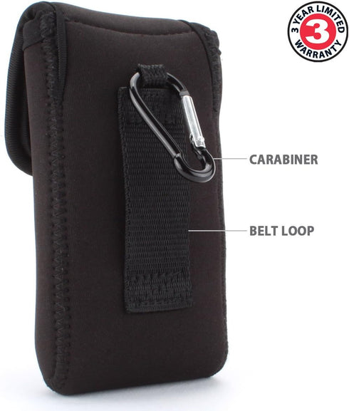 USA Gear CGM System Device Belt Case - Holster with Belt Loop, Carabiner Clip, Carrying Case Compatible with Dexcom G7 Receiver Case, G6, G5, Free...