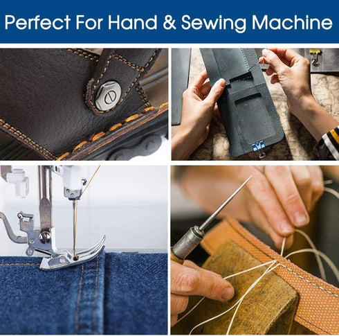 ANMINY Bonded Nylon N66 Sewing Thread 700 Yards Size #138 T135 420D/3 for Leather Denim Hand Machine Craft Shoe Bag Repairing Extra Strong Heavy D...