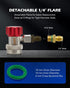 Orion Motor Tech R134a Quick Coupler Adapter, Adjustable R134a Adapters and AC Hose Fittings, HP and LP Connectors for R134a Car AC System Evacuat...