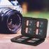 Aluminum Shock Resistant Carrying Box Holder Memory Card Storage Box Case Holder 8 Slots for SD SDHC MMC Micro SD TF Cards (Black)...