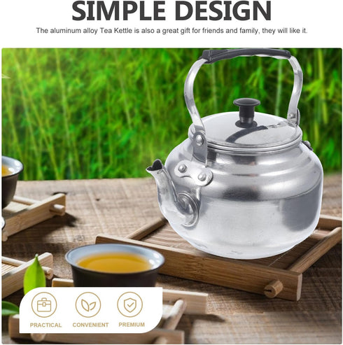 Baluue Metal Teapot Metal Water Jug Metal Coffee Pot Stovetop Kettles Whistling Tea Kettle Stoveto Water Kettle Aluminum Alloy Coffee Kettle Wear-...