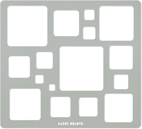 Aleks Melnyk No.209 Metal Squares Template, Squares Stencil, Squares Master, Art Squares Tool, Isometric Drawing Template, Lapidary, Cabochons, Ge...