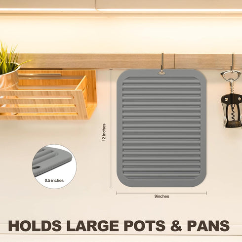 Joyhalo Trivets for Hot Dishes - Hot Pads for Kitchen, Silicone Trivets for Hot Pots and Pans, Hot Plates to Protect Table, Quartz Countertops Hea...