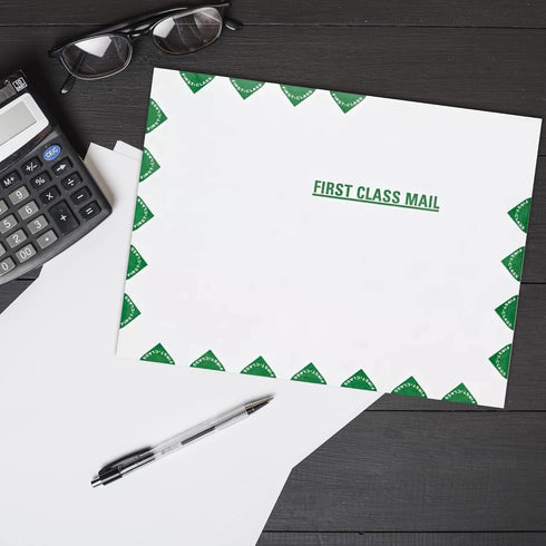 EnDoc 10x13 Tyvek First Class Mailer Envelopes - 15 Count - Open-ended Catalog Mailing Envelopes with Peel and Seal Closure, White with first clas...