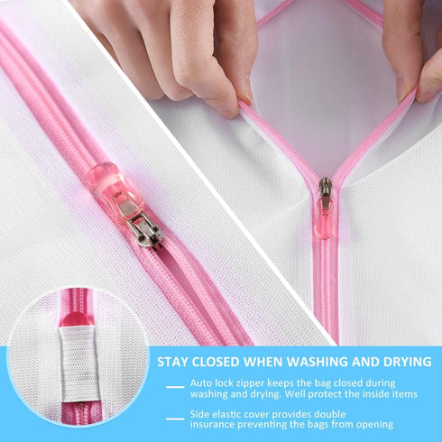 GOGOODA 7Pcs Mesh Laundry Bags for Delicates with Premium Zipper, Travel Storage Organize Bag, Clothing Washing Bags for Laundry, Blouse, Bra, Hos...