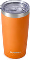 SUNWILL Travel Coffee Tumbler 20 oz, Insulated Mug with Lid, Stainless Steel Cup for Hot and Cold Drinks, Powder Coated Orange...