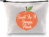G2TUP Georgian Gift Sweet As A G Peach Makeup Bag Georgia State Pride Cosmetic Bag Peach Lover Gift Georgia Lover Zipper Travel Bag...
