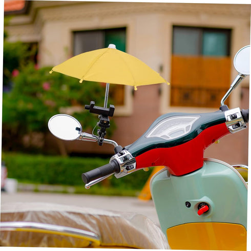 4pcs Cycling Phone Umbrella Plants Outdoor Mini Plants Small Outdoor Umbrella Tiny Umbrella Decorations Plant Shade Umbrella Phone Umbrella for Su...