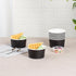 Coppetta 8-Ounce Dessert Cups, 50 Disposable Ice Cream Cups - Lids Sold Separately, Sturdy, Black Paper Frozen Yogurt Bowls, For Hot And Cold Food...