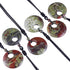 SUNYIK Lucky Coin Pendant Necklace for Women Men, Healing Crystal Amulet Jewelry for Unisex, Donut Round Shaped, Adjustable 18''-28'' strand...