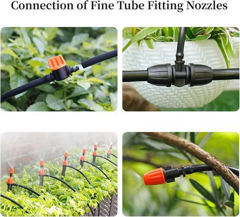 Distribution Tubing Irrigation Drip Hose, Watering Tubing PVC Hose Pipe 4/7mm Agriculture Drip Line Lawn Micro Dripper Irrigation System(20m)...