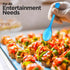 Disposable Serving Utensils, Neon 12 Pack, Four 10” Plastic Serving Spoons and Forks, Four 6-1/2” Plastic Serving Tongs, Plastic Serving Utensils ...