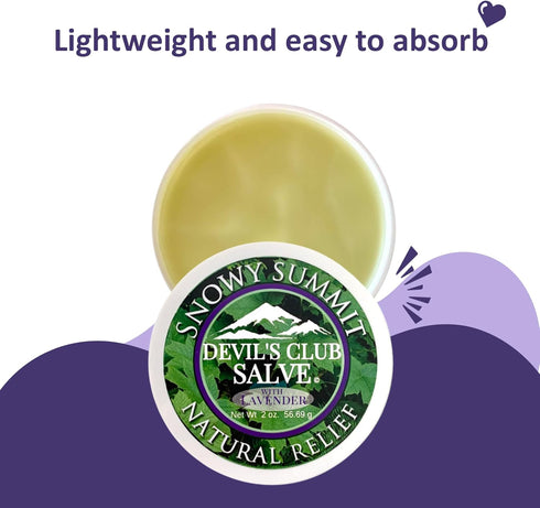 Alaska Devil's Club Lavender Salve - Handmade Skin Care Ointment with Lavender - Natural Muscle Rub with Premium, Responsibly Sourced Plant Materi...