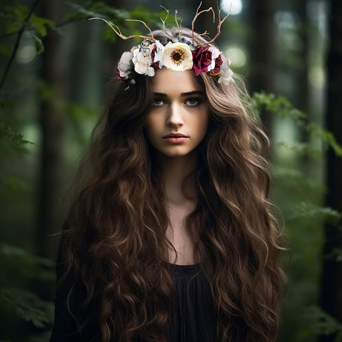 Vivivalue Floral Crown Girl Floral Headband Flower Headpiece Halo Wedding Party Photos...