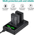 Hisewen LP-E12 Battery 2Pack, Dual USB Charger for Canon EOS M, EOS M2, EOS M10, EOS M50, EOS M50 Mark II, EOS M100, EOS M200, Rebel SL1, Powersho...