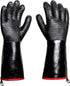 932°F Heat Resistant Gloves Non-Slip BBQ Gloves Waterproof Kitchen Gloves Fireproof Grilling Gloves Oil Resistant Barbecue Gloves Neoprene Coated ...